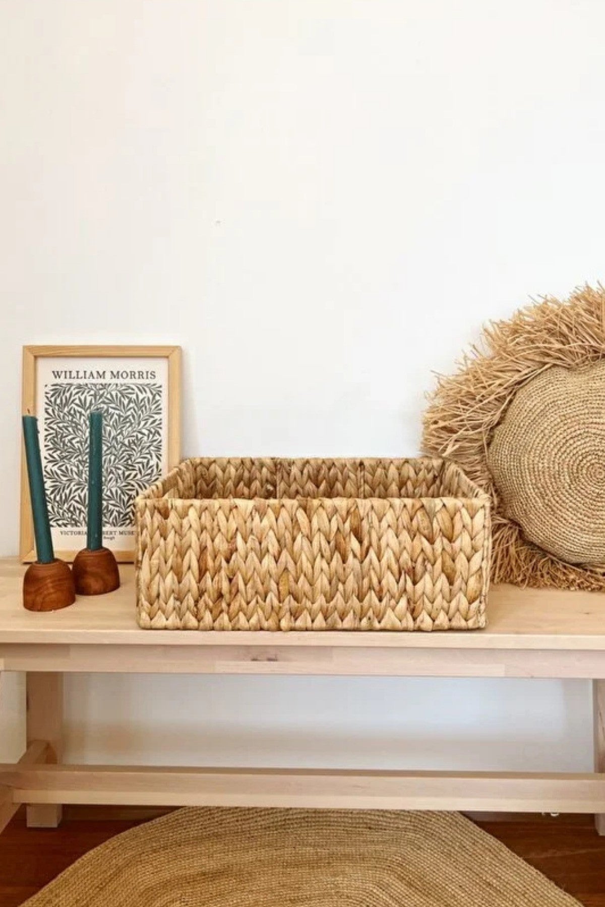 Hasır Dikdörtgen Su Sümbülü Çok Amaçlı Düzenleyici/Sepet/Organizer