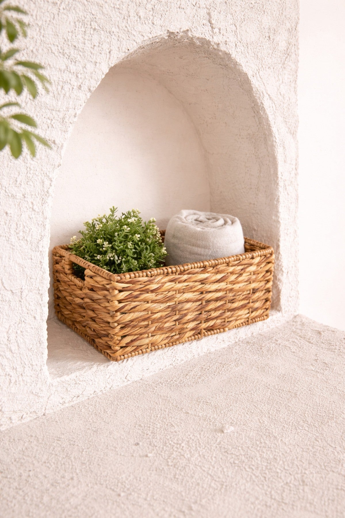Hasır Sağlam Su Sümbülü 38x24x15cm Düzenleyici/Sepet/Organizer