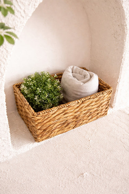 Hasır Sağlam Su Sümbülü 38x24x15cm Düzenleyici/Sepet/Organizer