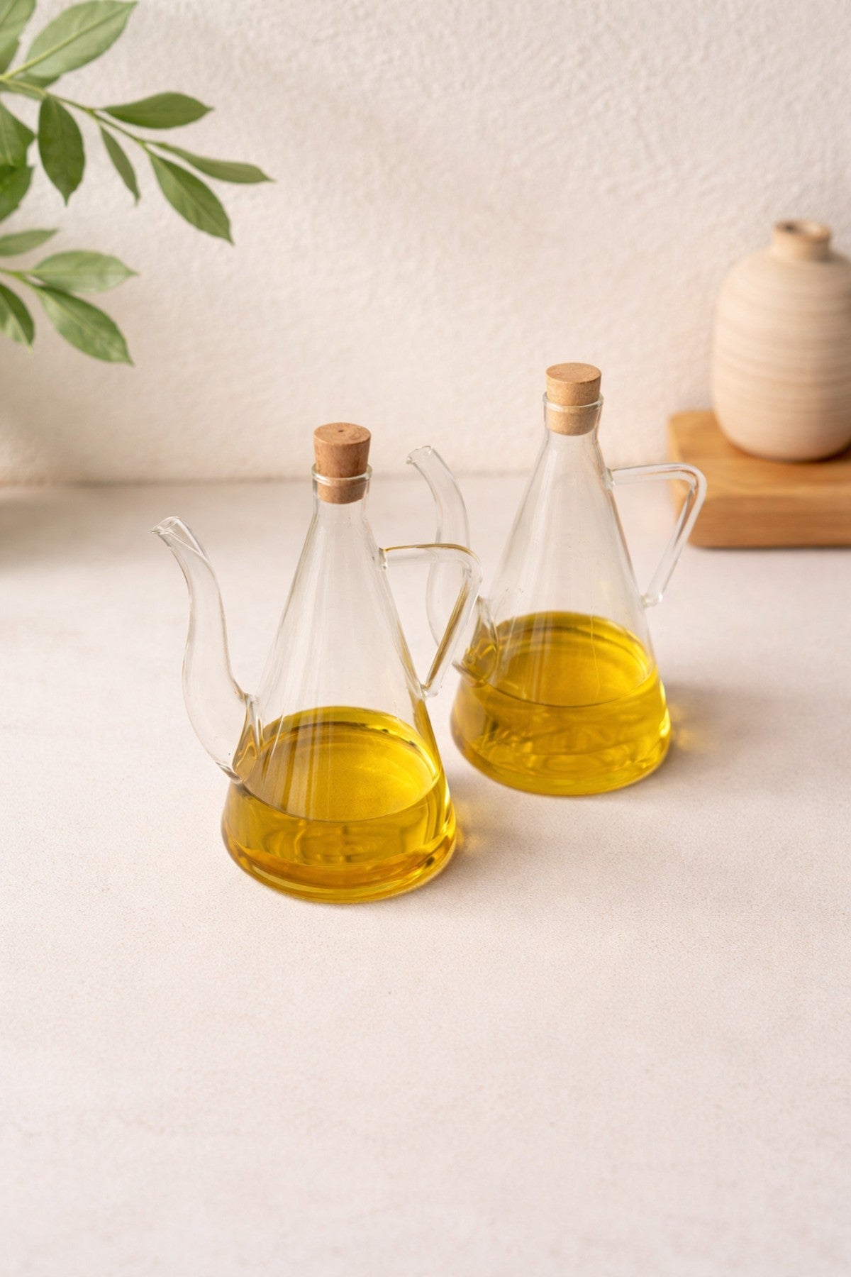 2Lİ Borosilikat Cam Yağdanlık/Sirkelik 500ML
