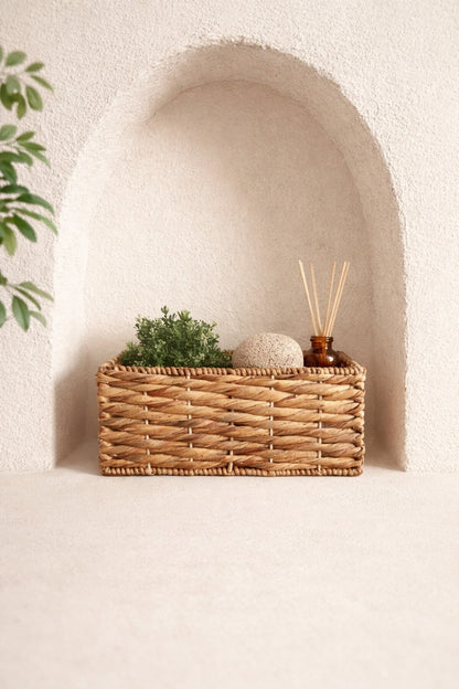 Hasır Sağlam Su Sümbülü 38x24x15cm Düzenleyici/Sepet/Organizer