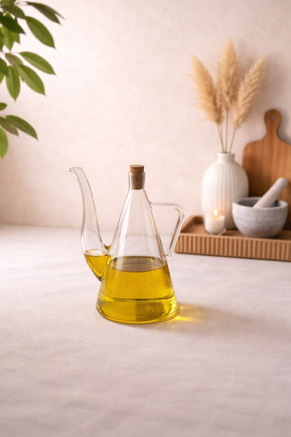 2Lİ Borosilikat Cam Yağdanlık/Sirkelik 500ML