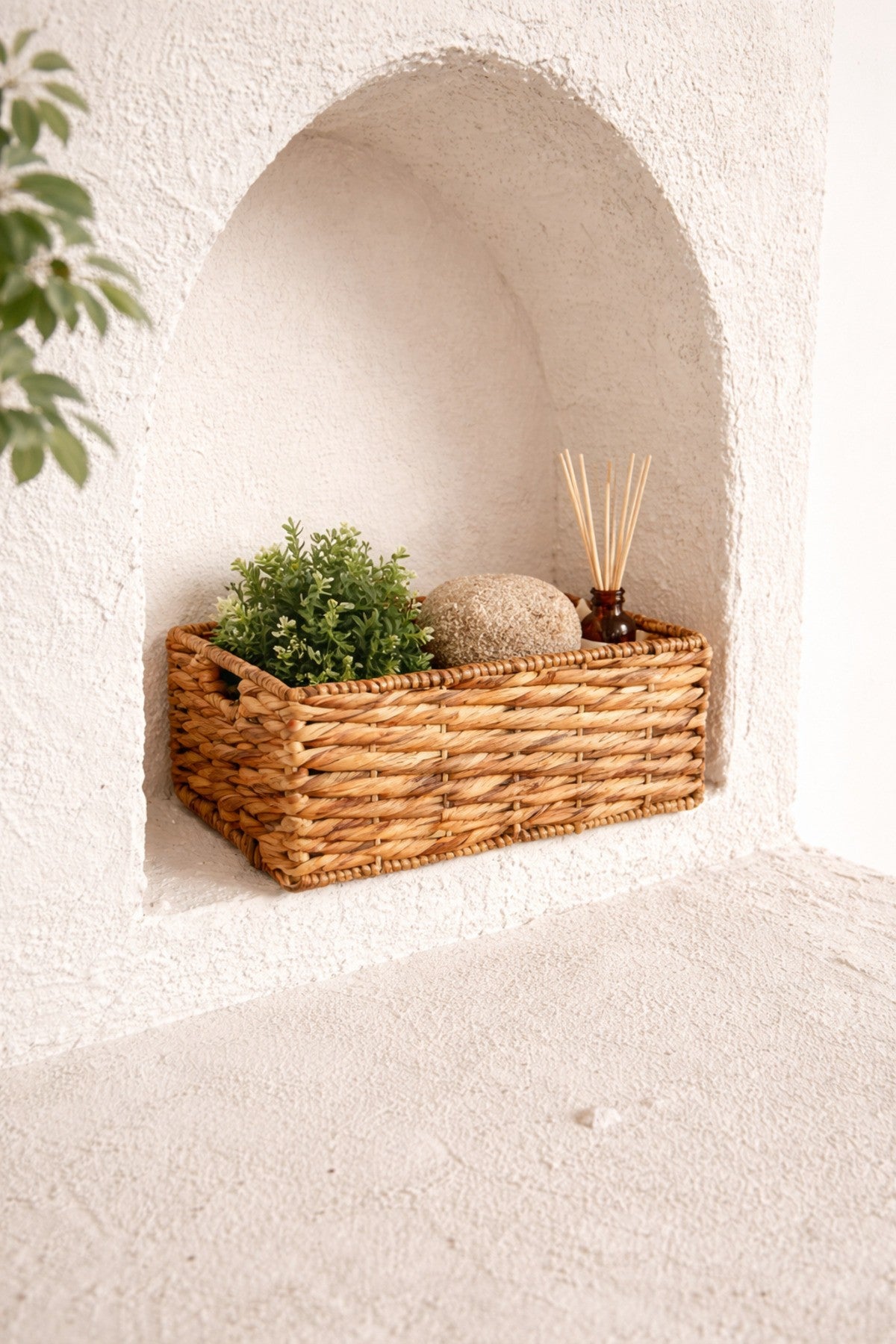 Hasır Sağlam Su Sümbülü 38x24x15cm Düzenleyici/Sepet/Organizer