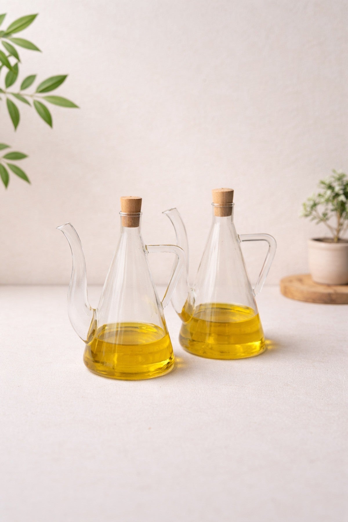 2Lİ Borosilikat Cam Yağdanlık/Sirkelik 500ML