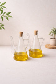 2Lİ Borosilikat Cam Yağdanlık/Sirkelik 500ML