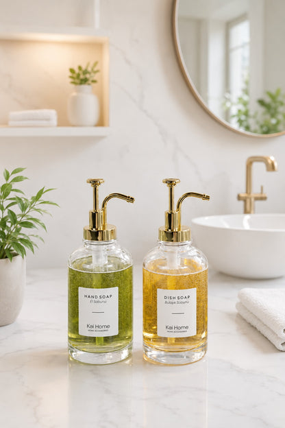 2Li Cam Hand Soap / Dish Soap Sabunluk Seti