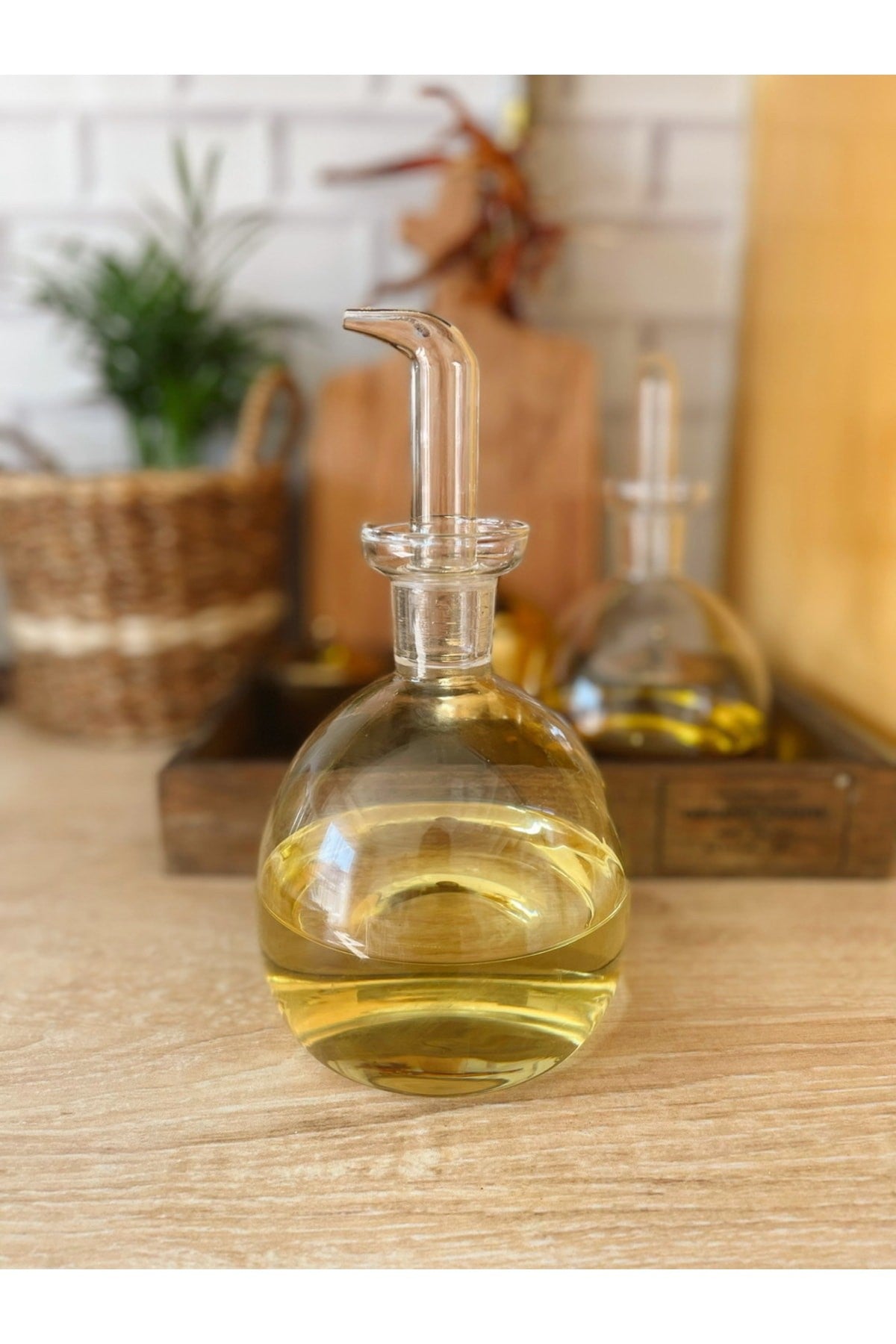 Borosilikat Cam Yağdanlık Ve Sirkelik 880ml Sızdırmaz