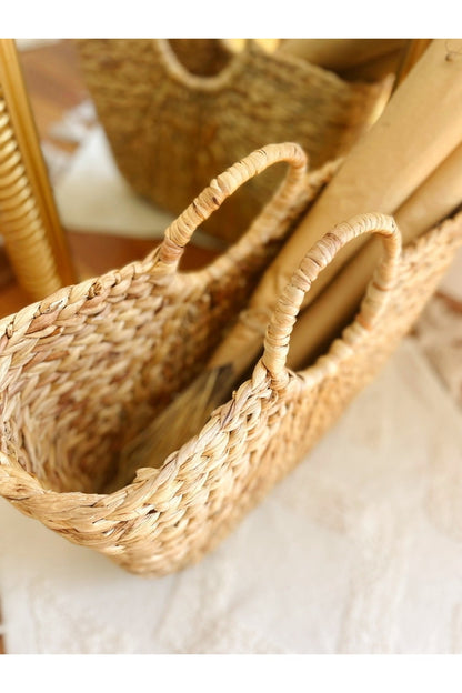 Sağlam Büyük Boy Hasır Çanta/Plaj Çantası