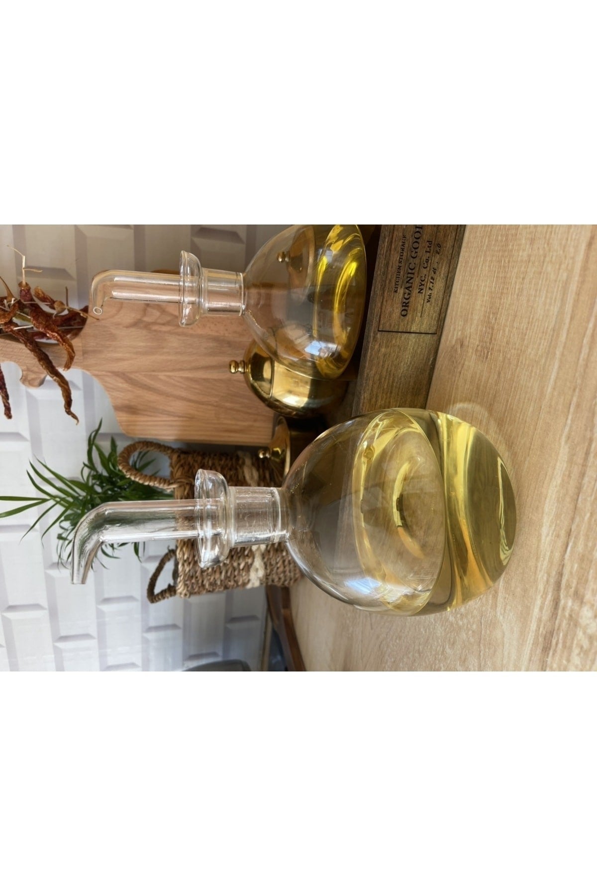 Borosilikat Cam Yağdanlık Ve Sirkelik 880ml Sızdırmaz