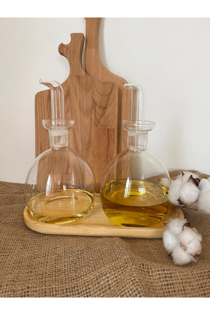 Borosilikat Cam Yağdanlık Ve Sirkelik 880ml Sızdırmaz