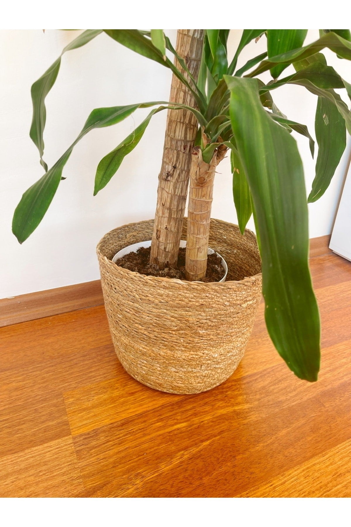 Dekoratif Çok Amaçlı Hasır Sepet/saksılık/düzenleyici