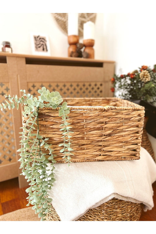 Hasır Sağlam Dikdörtgen Büyük Boy Sepet/düzenleyici