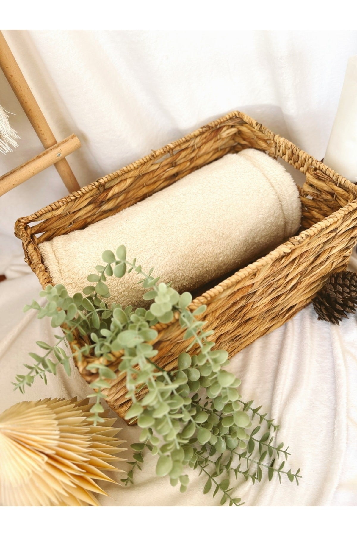 Hasır Sağlam Dikdörtgen Büyük Boy Sepet/düzenleyici