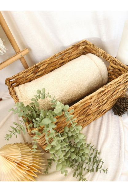 Hasır Sağlam Dikdörtgen Büyük Boy Sepet/düzenleyici