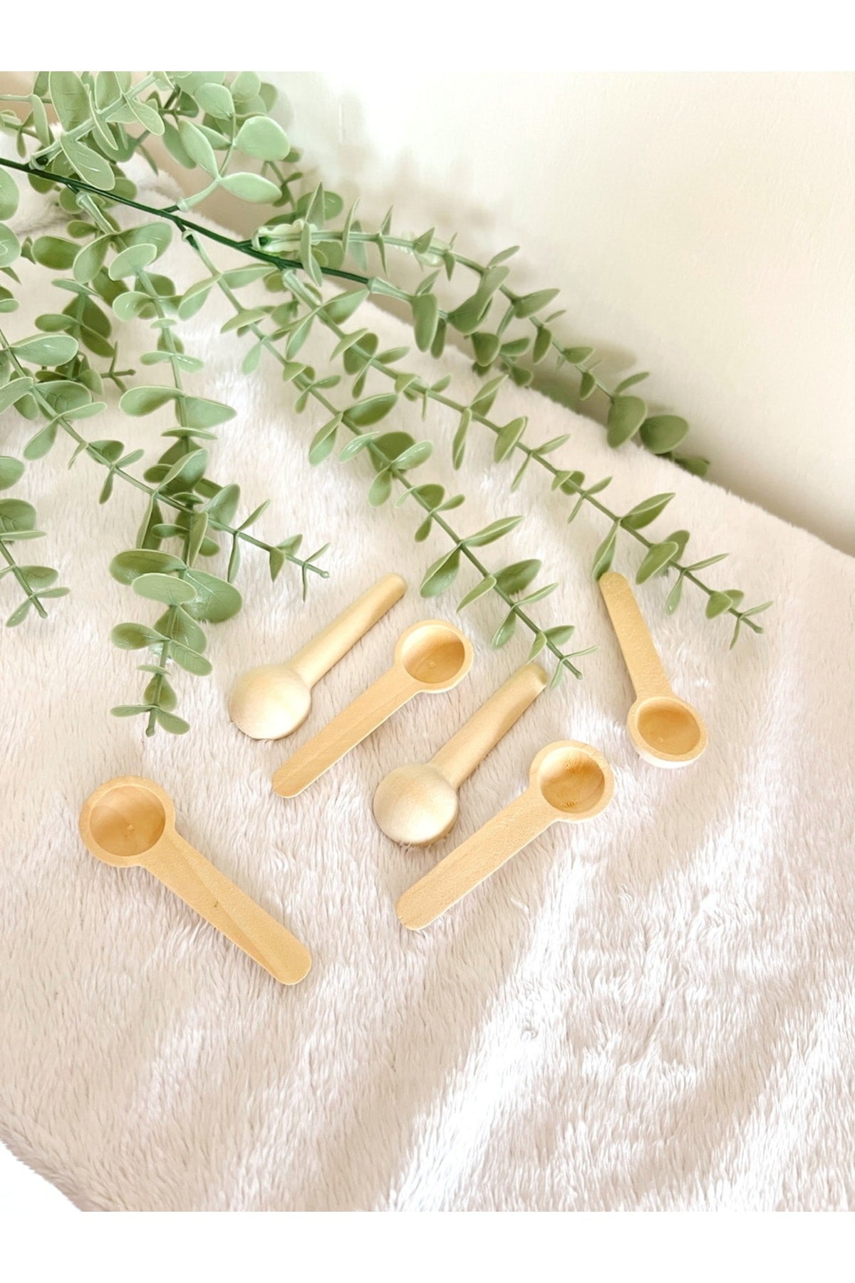 6lı Ahşap/bambu Mini Baharat Kaşığı