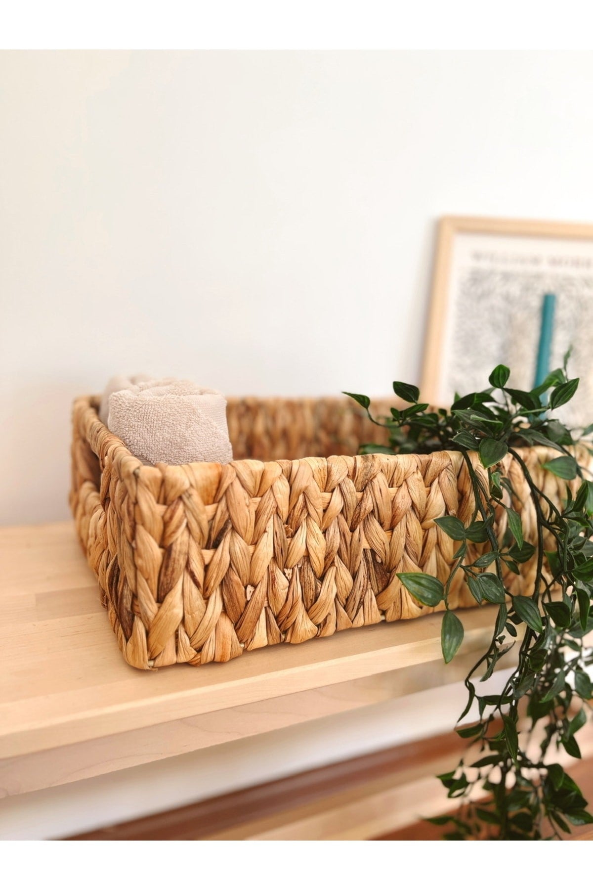 Hasır Sağlam 35x23x12 Dikdörtgen Sepet / Düzenleyici