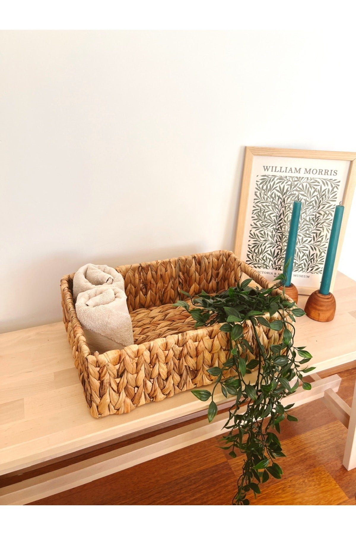 Hasır Sağlam 35x23x12 Dikdörtgen Sepet / Düzenleyici