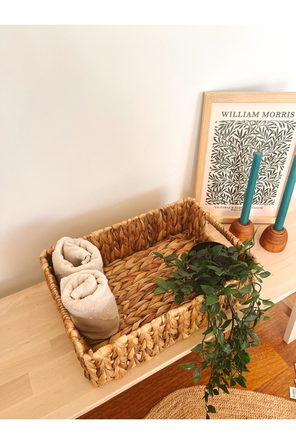 Hasır Sağlam 35x23x12 Dikdörtgen Sepet / Düzenleyici