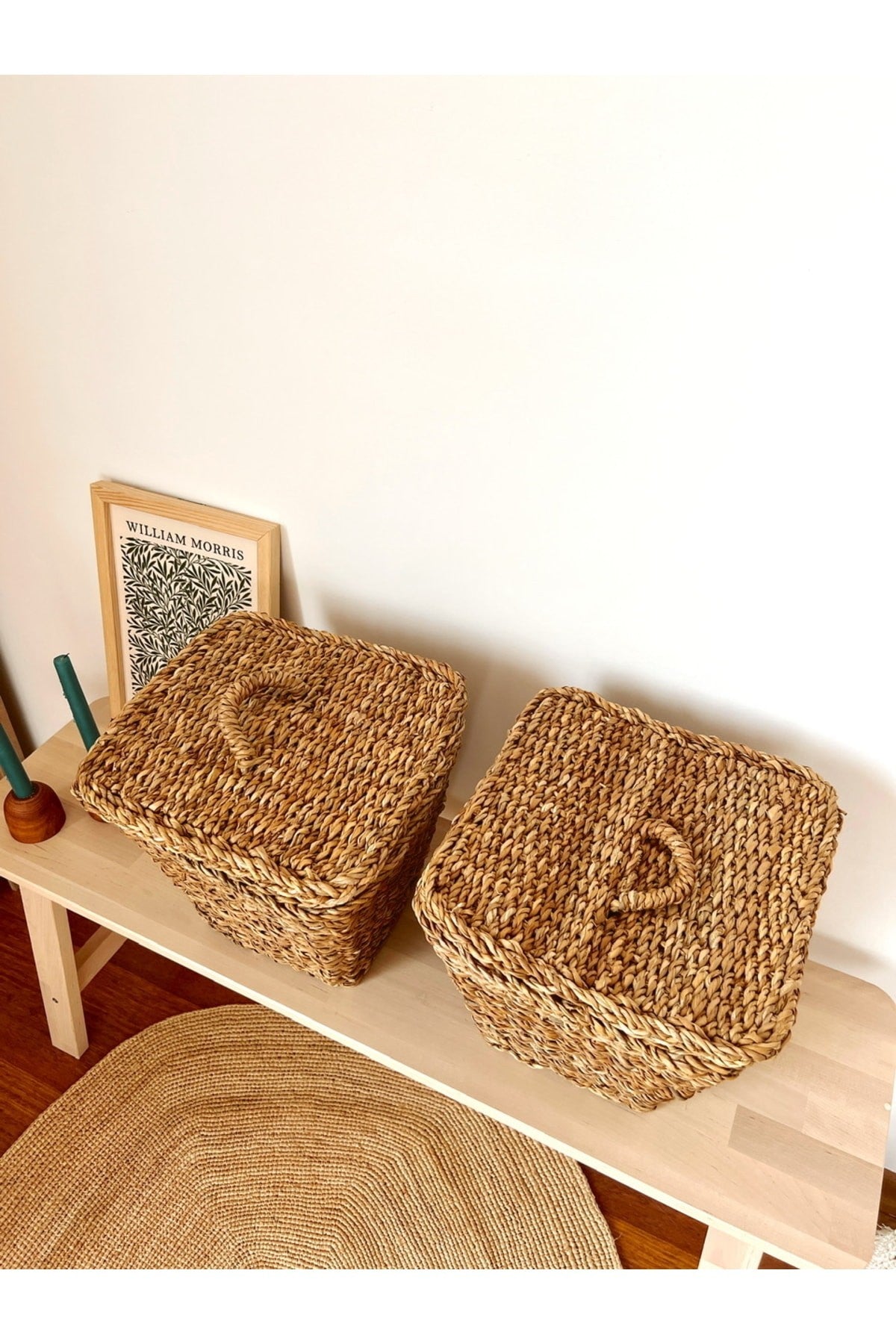 2li Hasır Kapaklı Patates Ve Soğan Sepeti