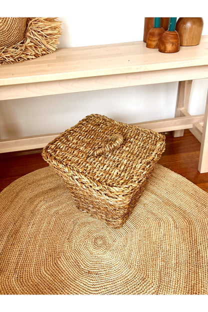 2li Hasır Kapaklı Patates Ve Soğan Sepeti