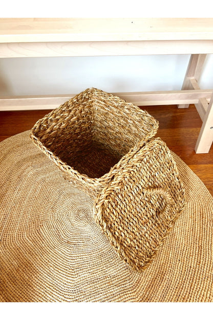 2li Hasır Kapaklı Patates Ve Soğan Sepeti