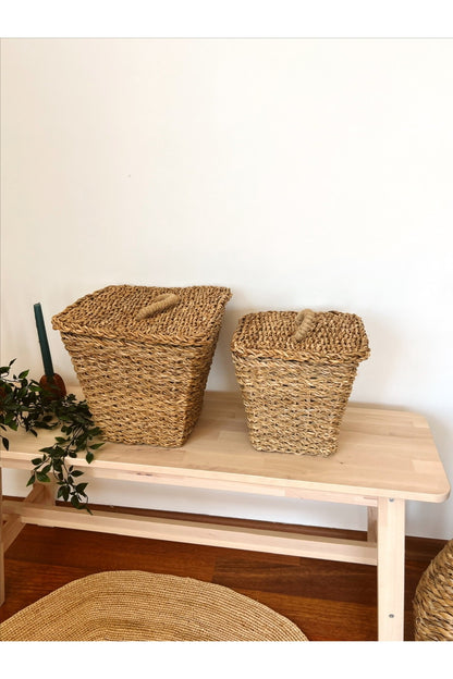 2Li Hasır Kapaklı Patates ve Soğan Sepeti