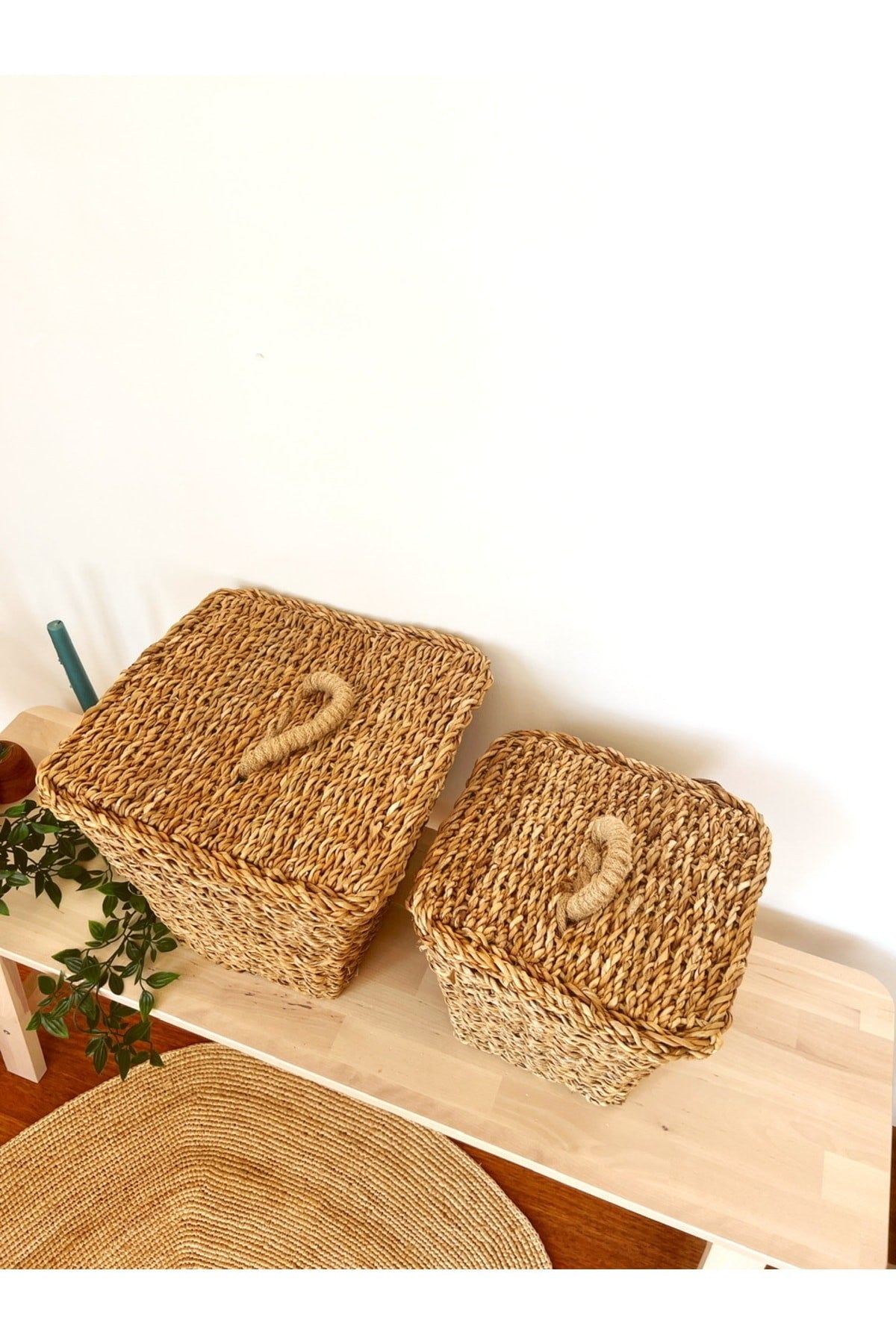 2Li Hasır Kapaklı Patates ve Soğan Sepeti