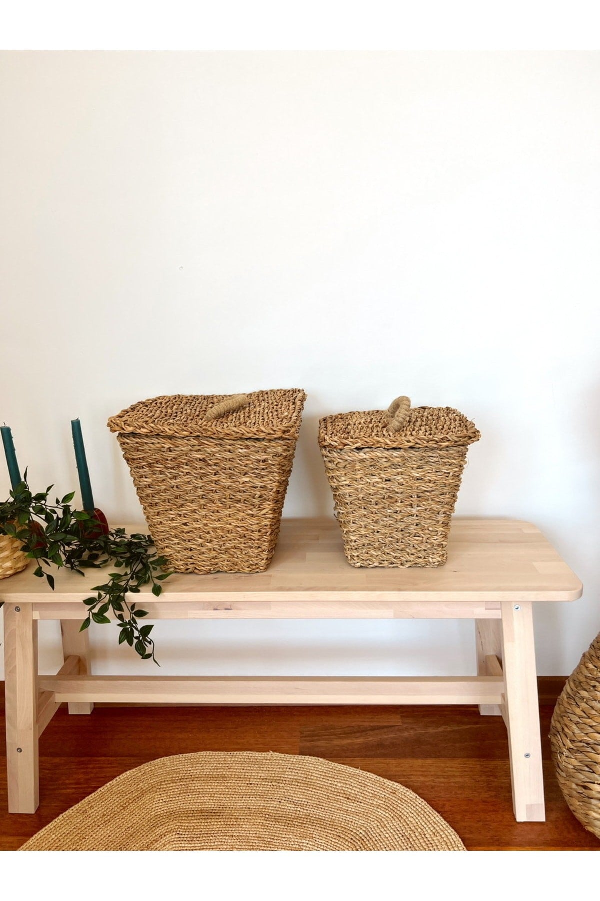 2Li Hasır Kapaklı Patates ve Soğan Sepeti