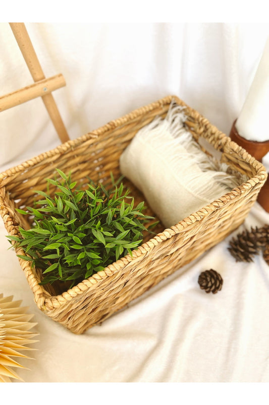 Hasır Sağlam Dikdörtgen Orta Boy Düzenleyici/sepet