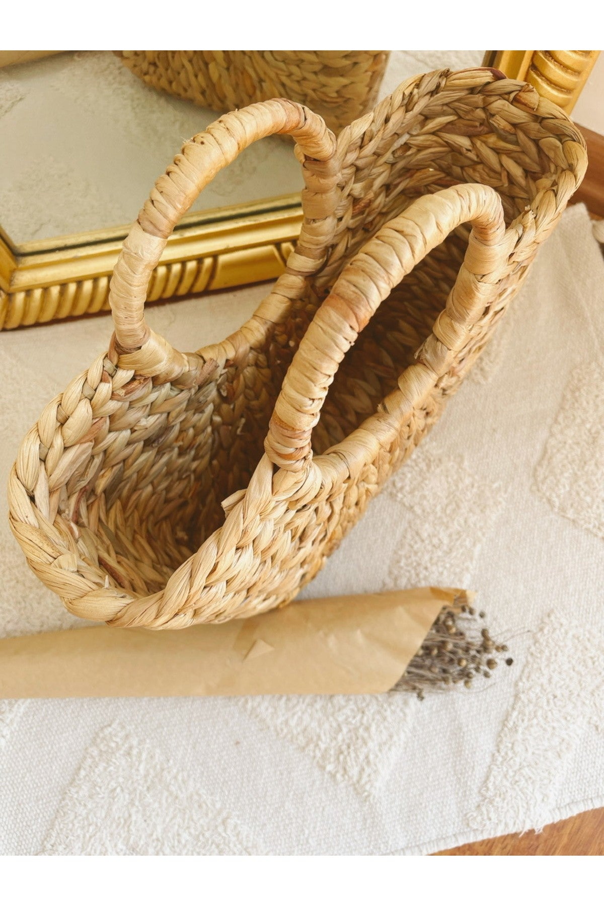 Sağlam Küçük Boy Hasır Çanta