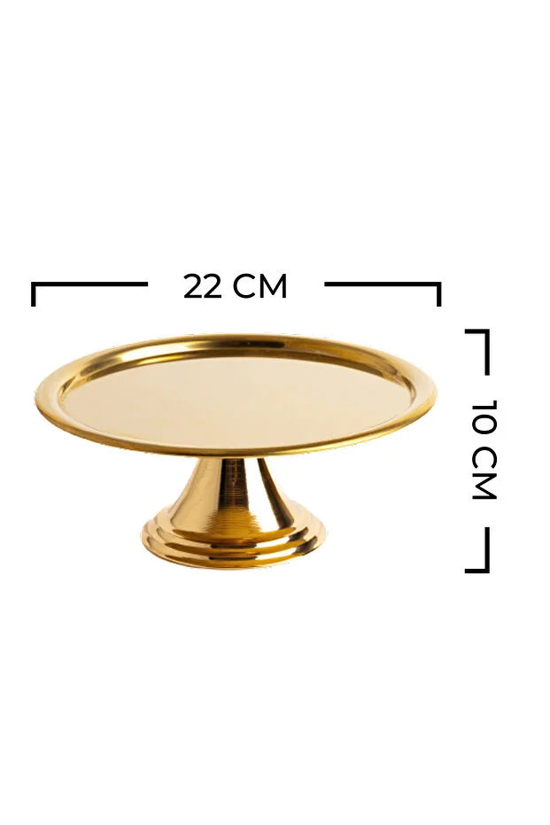 Lüx 2'Li Yuvarlak Gold Tatlı, İkramlık, Çeyizlik Sunum Servis Standı